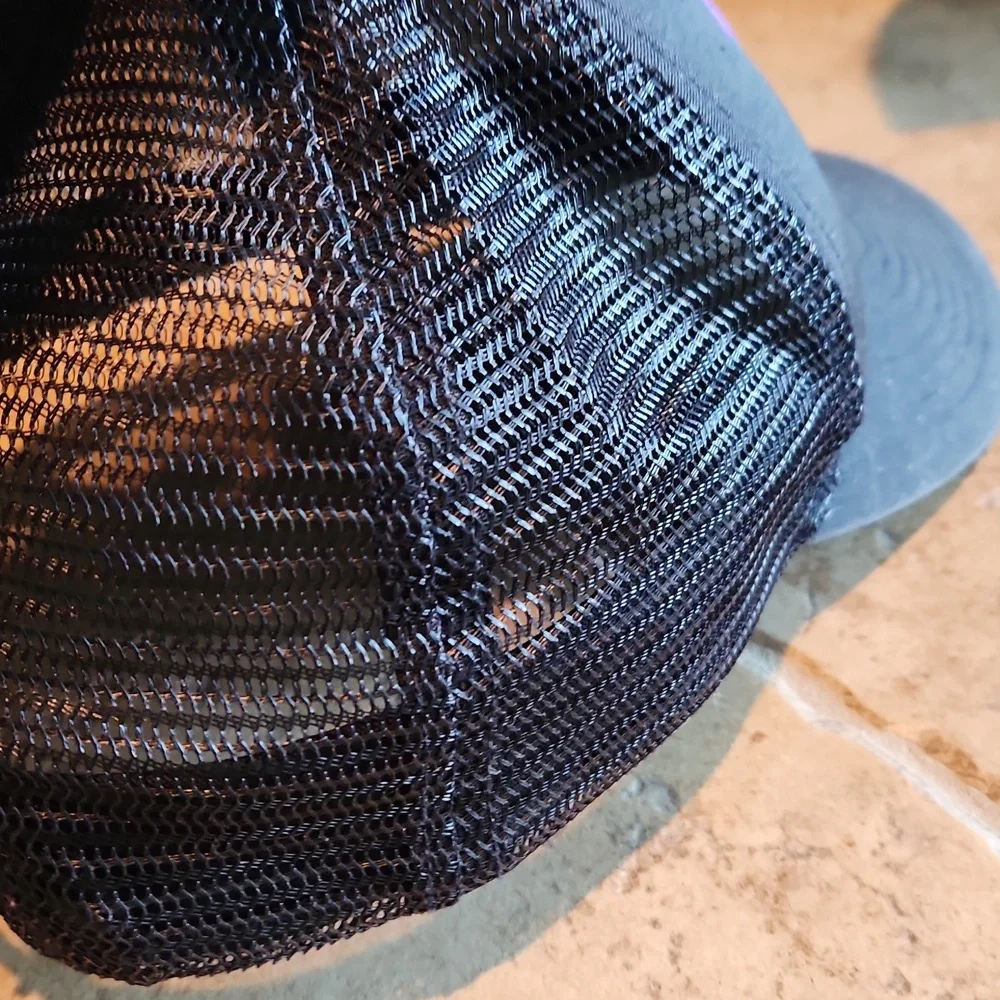 Patagonia Black Cap with Colorful Mountain Design Unisex